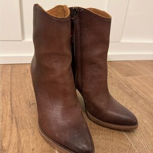 Zodiac Dark Brown Ankle Booties